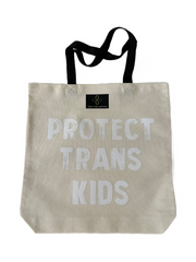 "Protect Trans Kids" Cotton Canvas Tote