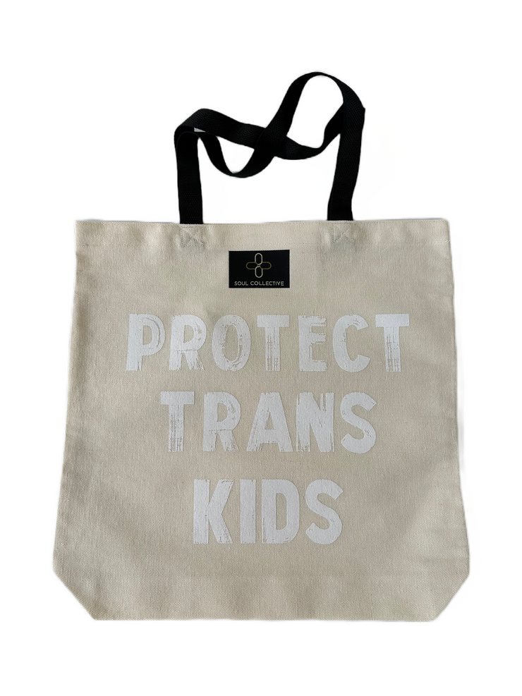 "Protect Trans Kids" Cotton Canvas Tote