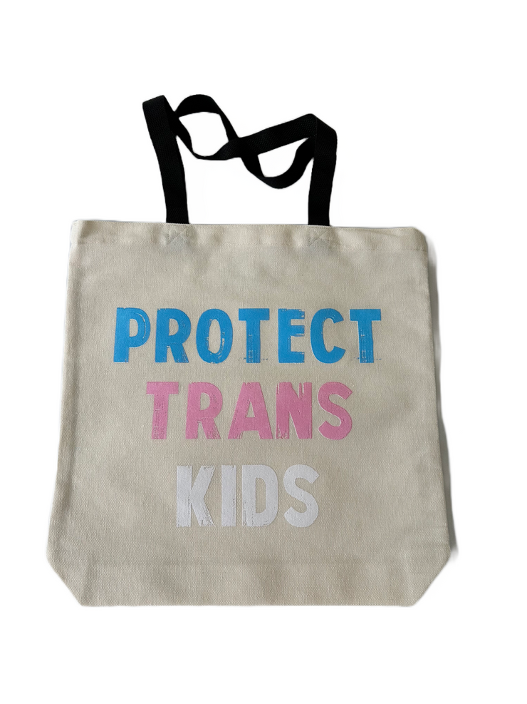 "Protect Trans Kids" Cotton Canvas Tote
