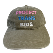 "Protect Trans Kids" Twill Pigment Dyed Baseball Cap